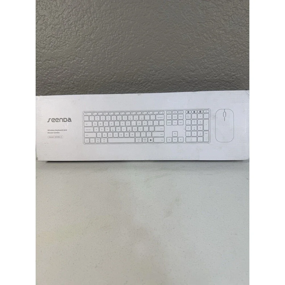 Wireless Bluetooth Keyboard and Mouse Combo USB Dual BT, seenda Rose Gold NEW